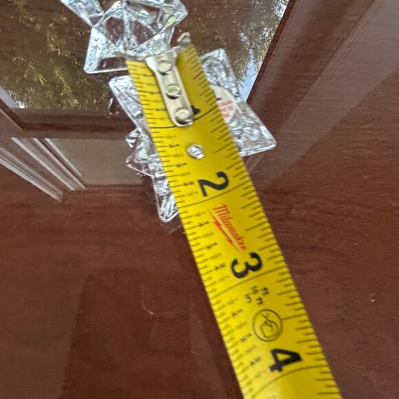 Vintage Michael C. Fina Crystal Star Candle Holders Geometric Design - Picture 11 of 12